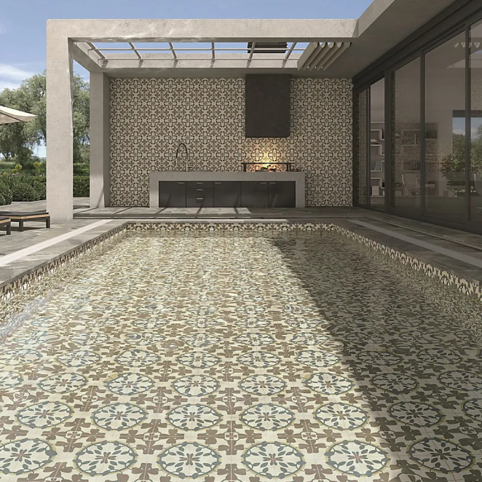 Eiffel art construction Carrelage intérieur / extérieur effet ciment 20x20 cm BALI Munduk