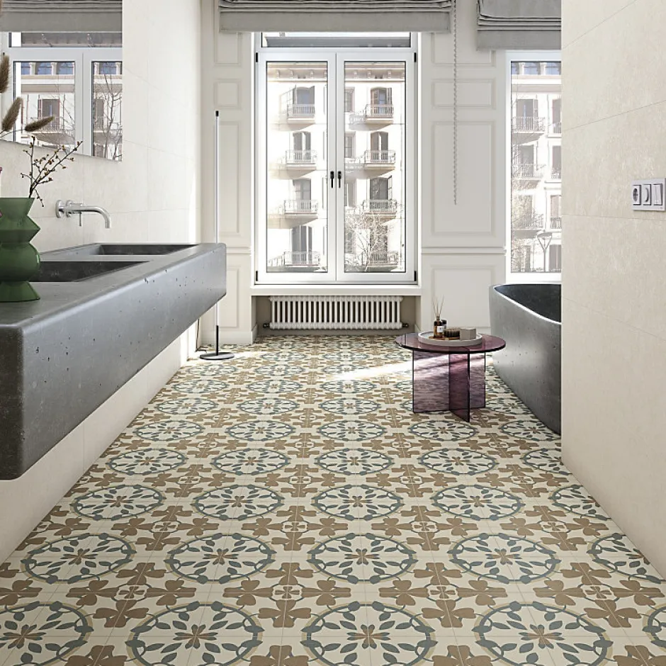 Eiffel art construction Carrelage intérieur / extérieur effet ciment 20x20 cm BALI Munduk