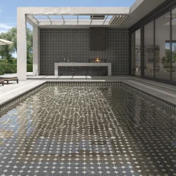 Eiffel art construction Carrelage intérieur / extérieur effet ciment 20x20 cm BALI Tuban antracita