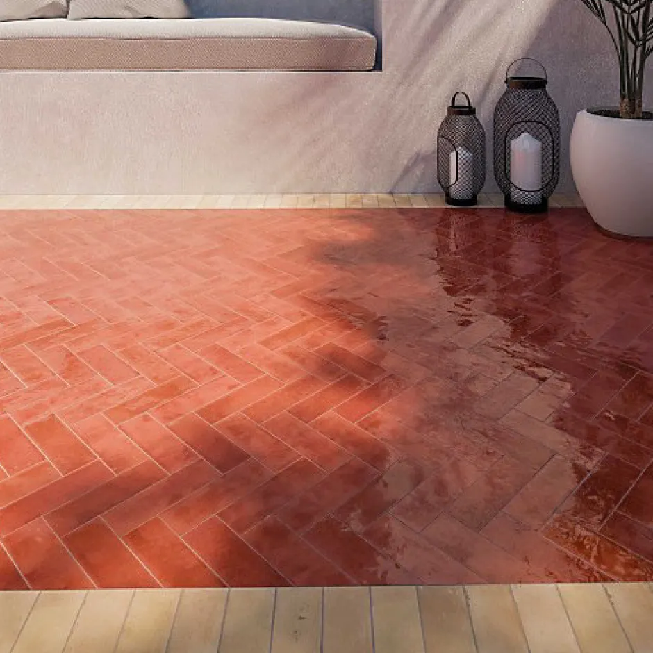 Carrelage intérieur Effet Zellige Rouge BEJMAT 5x15 Carmin - Les Carreaux de Jean-Les Carreaux De Jean Outlet