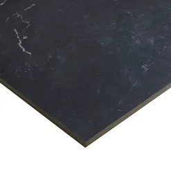GoodHome Carrelage intérieur sol et mur effet marbre noir brillant L.59.5 x l.59.5 cm x ép.9 mm, Ultimate Marble