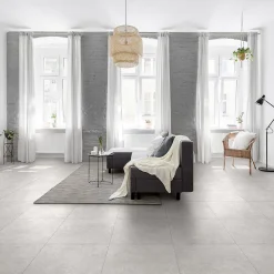 Carrelage intérieur sol et mur en grés cérame émaillé Prisma perla effet pierre matifié 60x60 cm