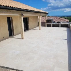 Concept Mosaïque Carrelage izmir 60x120 cm effet travertin antidérapant r11