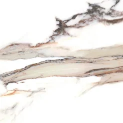 Carrelage Marbre Blanc Beige 60x60 Calacatta Gold Mat Rectifié --Allocarrelage Outlet