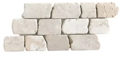 Carrelage mosaïque / Plaque de mosaïque mosaïque mur et sol en marbre naturel coloris blanc - 15 x 30,5 cm-Pegane Outlet