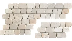 Carrelage mosaïque / Plaque de mosaïque mosaïque mur et sol en marbre naturel coloris blanc - 15 x 30,5 cm-Pegane Outlet