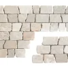 Pegane Carrelage mosaïque (Boite de 1m²) /Plaque de mosaïque mur et sol en marbre naturel coloris blanc - 14.8 x 30,5 cm