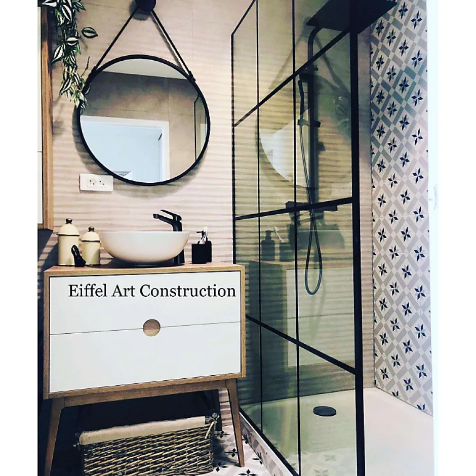 Aelle Carrelage Carrelage mur à relief effet béton blanc perlé 32x99 cm DANXIA BANAWE-R BLANCO