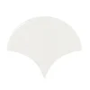 Aelle Carrelage Carrelage mur écaillon de poisson uni blanc brillant 10,6x12 cm SCALE FAN WHITE