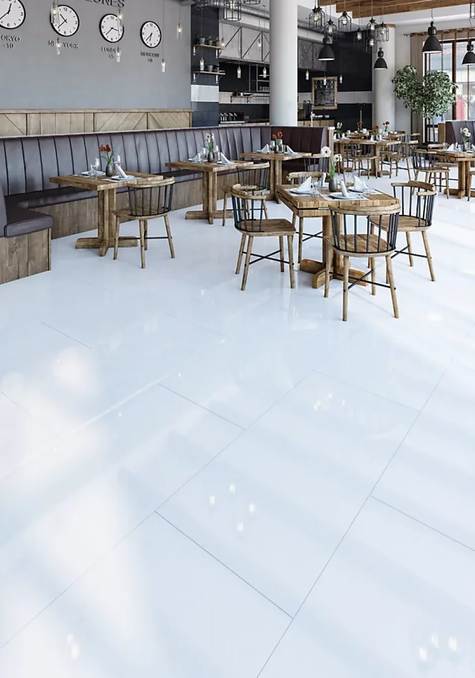 Carrelage mur effet lisse blanc BRILLO l.30 x L.60 cm Brillant-Limcaro New