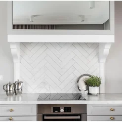 Aelle Carrelage Carrelage mur effet marbre blanc mate 7,5x30 cm CARRARA