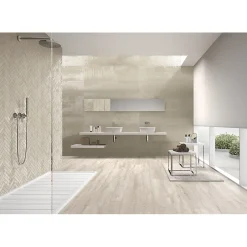 Carrelage mur effet métal beige 30x120 cm IONIC SAND-Aelle Carrelage