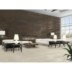 Carrelage mur effet métal beige 30x120 cm IONIC SAND-Aelle Carrelage