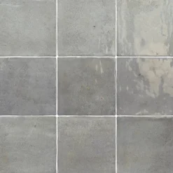 Aelle Carrelage Carrelage mur effet pierre gris bleu 10x10 cm brillant - VERTICALE MOODY BLUE