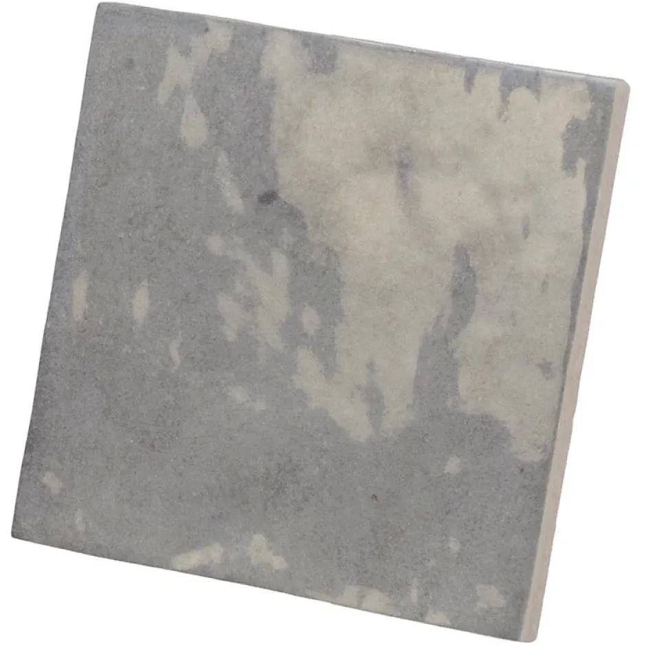 Aelle Carrelage Carrelage mur effet pierre gris bleu 10x10 cm brillant - VERTICALE MOODY BLUE