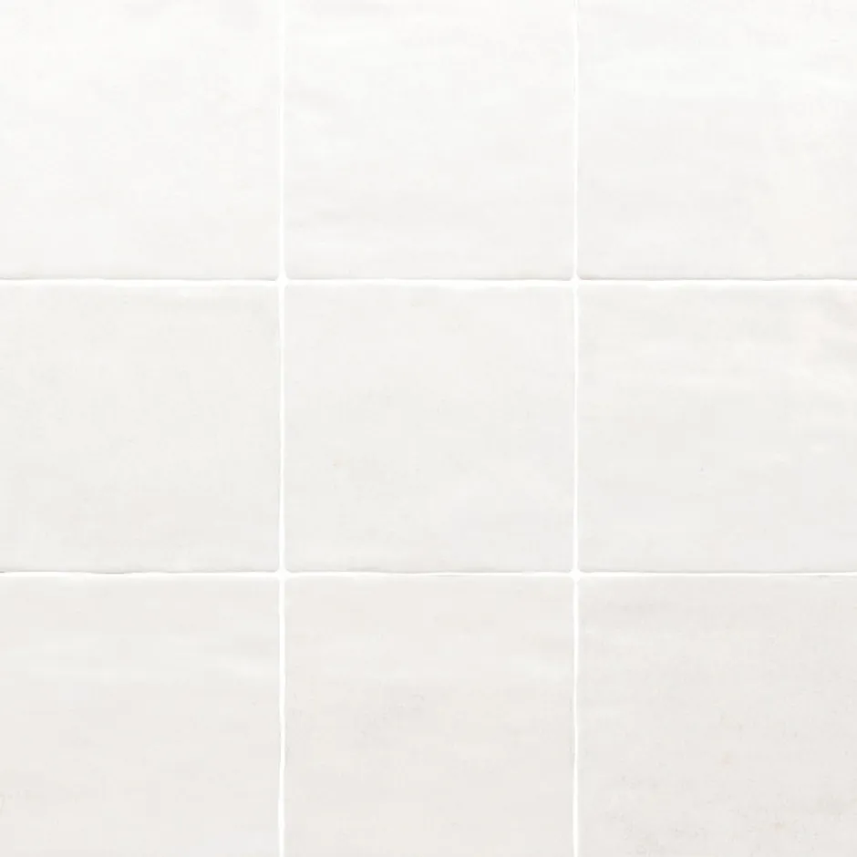 Aelle Carrelage Carrelage mur effet pierre blanc 10x10 cm brillant - VERTICALE CLEAN