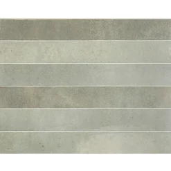 Aelle Carrelage Carrelage mur effet pierre gris vert 5x40 cm brillant - VERTICALE GREEN FIELD