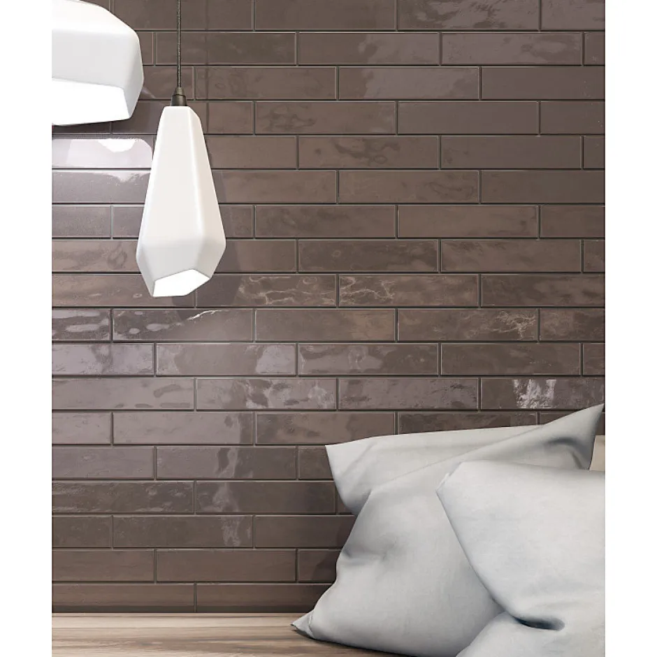 Carrelage mur effet zellige bronze 6,5x26,6 cm CROMIA26 BRONZO-Aelle Carrelage Best