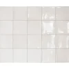 Carrelage mur effet zellige blanc 10x10 cm MANACOR WHITE-Aelle Carrelage Online