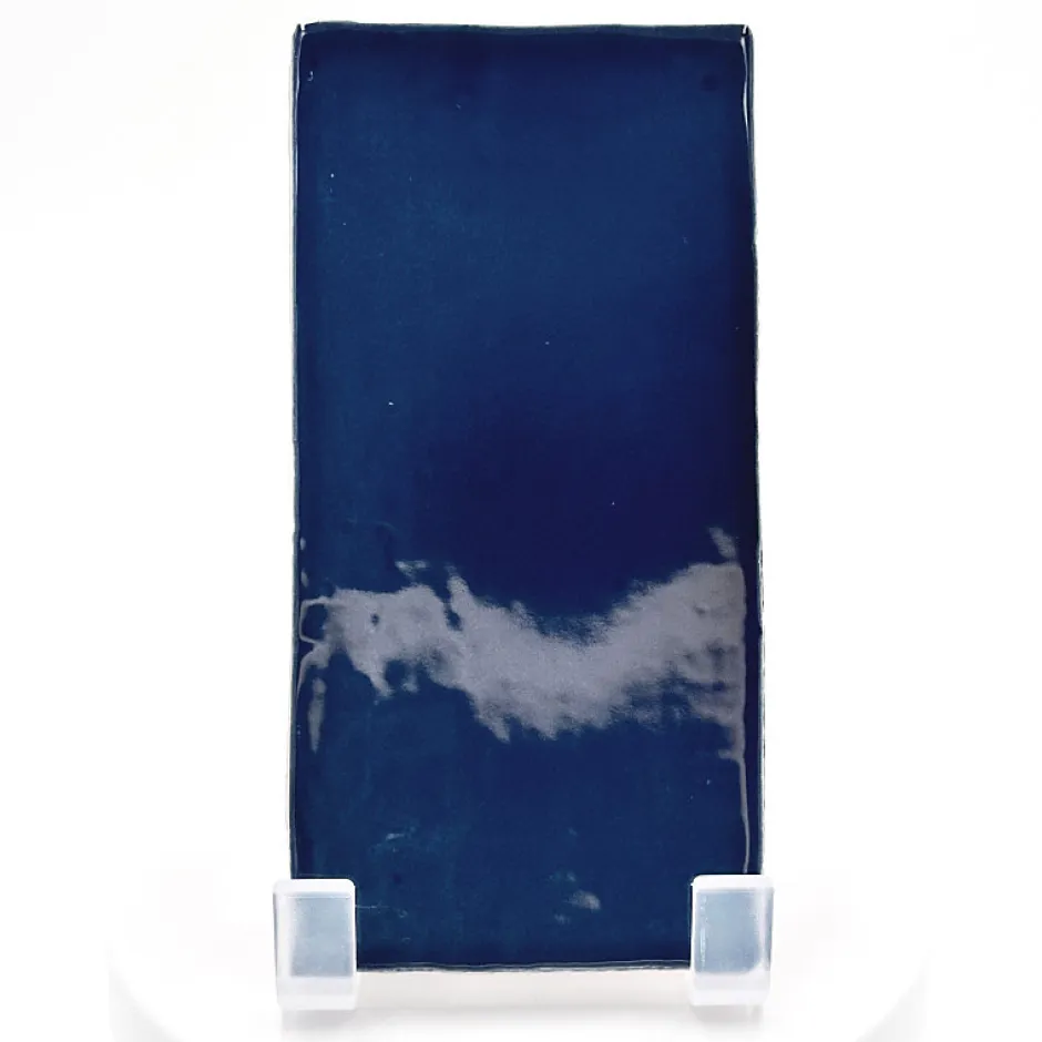 Aelle Carrelage Carrelage mur effet zellige bleu 7,5x15 cm MANACOR OCEAN BLUE