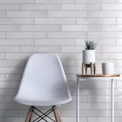 Aelle Carrelage Carrelage mur effet zellige blanc 6,5x40 cm MANACOR WHITE