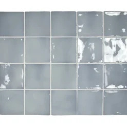 Aelle Carrelage Carrelage mur effet zellige bleu 10x10 cm MANACOR BLUE MOON