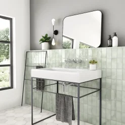 Carrelage mur effet zellige vert sage 7,5x15 cm MANACOR MINT-Aelle Carrelage Discount