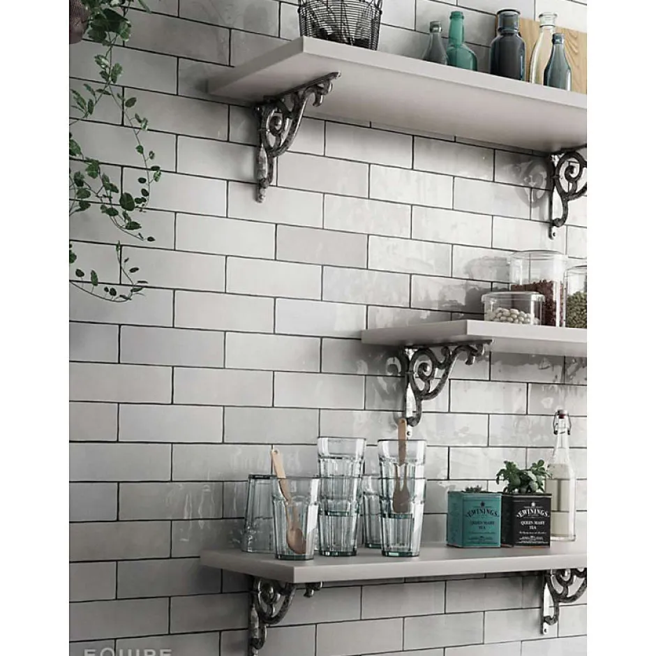 Aelle Carrelage Carrelage mur effet zellige bejmat blanc 6,5x20 cm ARTISAN WHITE