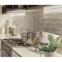 Carrelage mur effet zellige gris 7,5x30 cm MASIA GRIS CLARO-Aelle Carrelage Sale