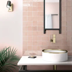 Carrelage mur effet zellige rose 10x10 cm MANACOR BLUSH PINK-Aelle Carrelage Clearance