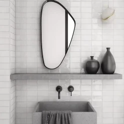 Carrelage mur effet zellige blanc 7,5x15 cm MANACOR WHITE-Aelle Carrelage Best