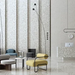 Carrelage mur effet zellige bejmat satiné gris claire 6,5x20 cm MALLORCA GREY-Aelle Carrelage Outlet