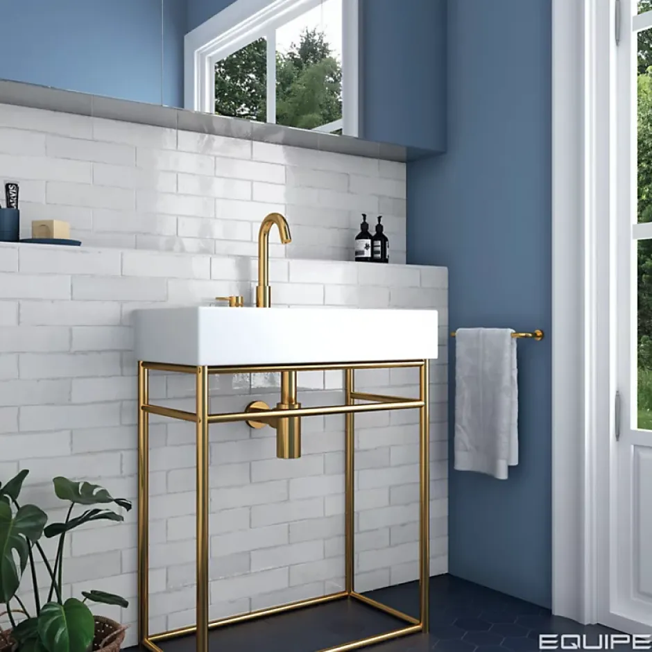 Aelle Carrelage Carrelage mur effet zellige blanc brillant 6x24,6 cm TRIBECA GYPSUM WHITE