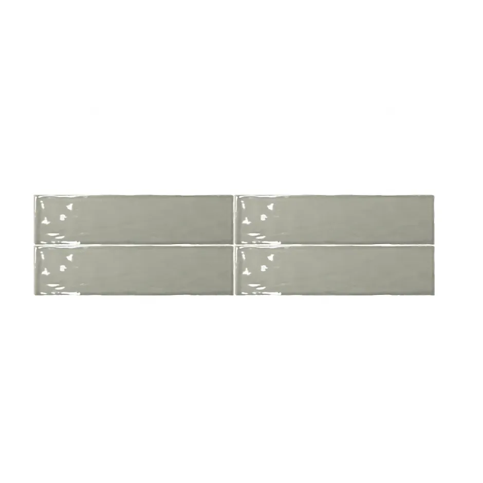 Carrelage mur effet zellige vert kaki 7,5x30 cm MASIA OLIVE-Aelle Carrelage New