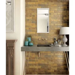 Aelle Carrelage Carrelage mur effet zellige bejmat jaune 6,5x20 cm ARTISAN GOLD