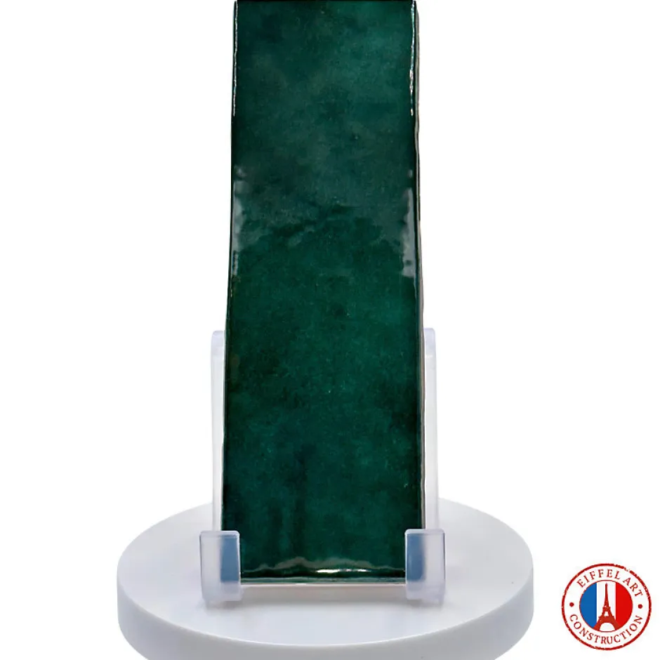 Carrelage mur effet zellige bejmat vert 6,5x20 cm ARTISAN MOSS GREEN-Aelle Carrelage