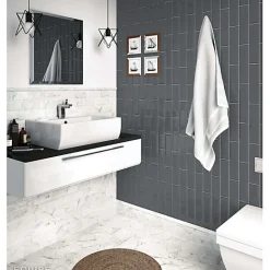 Aelle Carrelage Carrelage mur effet zellige bejmat bleu 13,2x13,2 cm ARTISAN COLONIAL BLUE