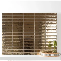 Carrelage mur effet zellige doré 6,5x26,6 cm CROMIA26 ORO-Aelle Carrelage New