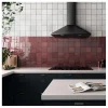 Aelle Carrelage Carrelage mur effet zellige bejmat rouge 13,2x13,2 cm ARTISAN BURGUNDY