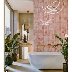 Carrelage mur effet zellige bejmat rose 6,5x20 cm ARTISAN ROSE MALLOW-Aelle Carrelage Clearance