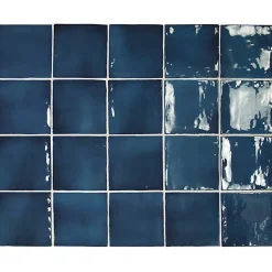 Aelle Carrelage Carrelage mur effet zellige bleu 10x10 cm MANACOR OCEAN BLUE