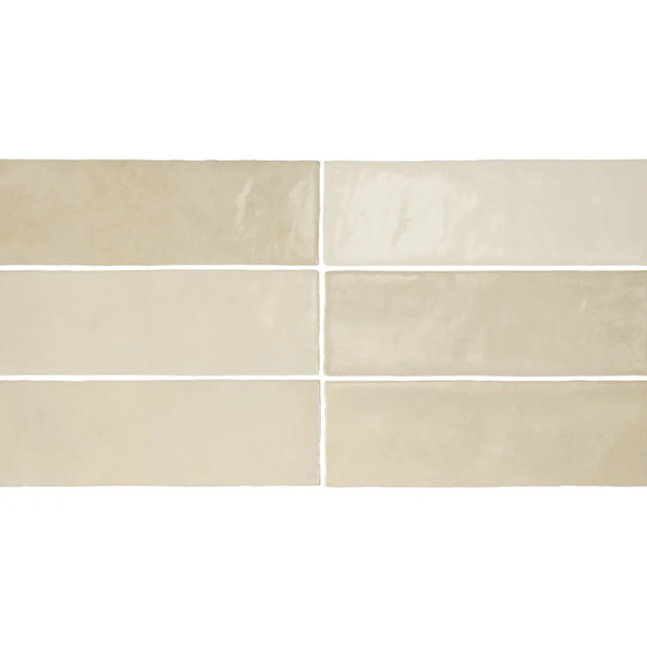 Carrelage mur effet zellige bejmat beige 6,5x20 cm ARTISAN OCHRE-Aelle Carrelage Discount
