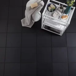 Carrelage mur et sol noir L.33 x l.33 cm x ép.8,5 mm, Pescaro- New