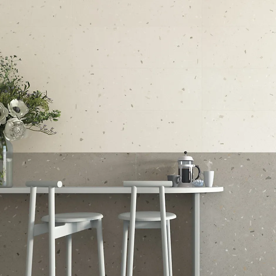 Carrelage mur faience effet terrazzo 32x99 cm Croccante Topping-R Sesamo (vendu par boite de 1.27m2)-Eiffel art construction Hot