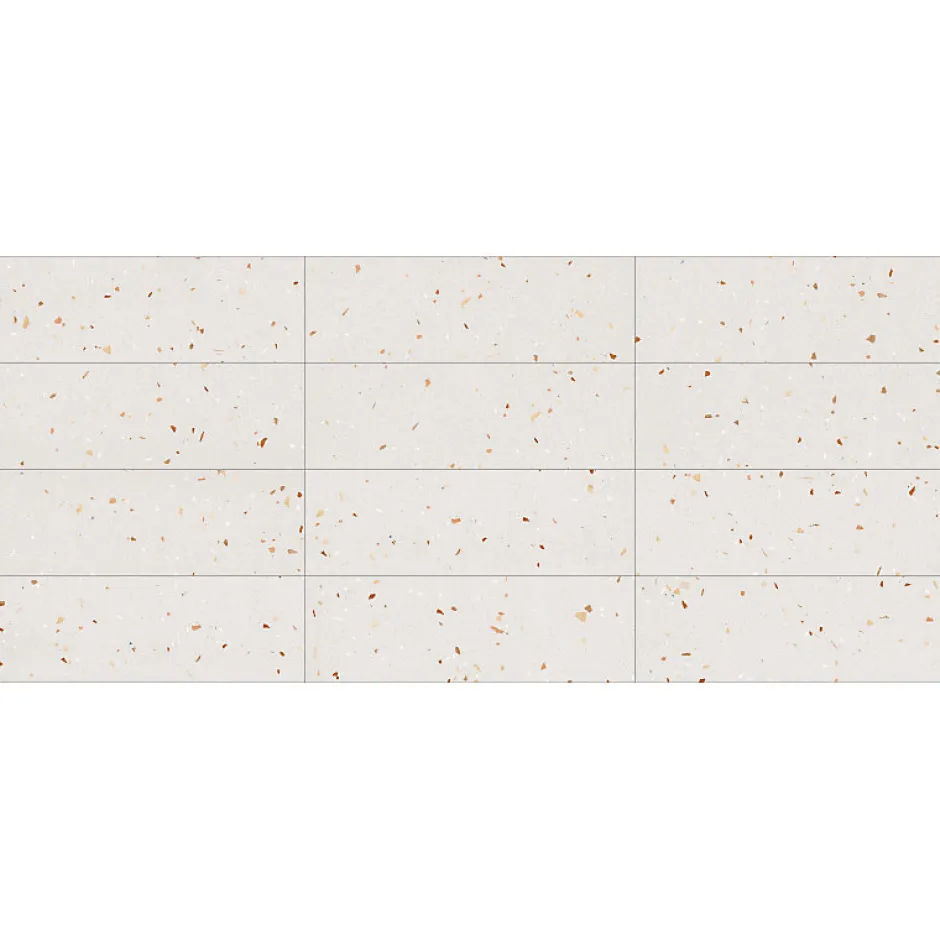 Eiffel art construction Carrelage mur faience effet terrazzo 32x99 cm Croccante Topping-R Nuez (vendu par boite de 1.27m2)