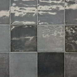 Lux Mosaic Carrelage mur intérieur/exterieur. Grès cérame Zellige Gris 12x12 cm x ép 8,3 mm