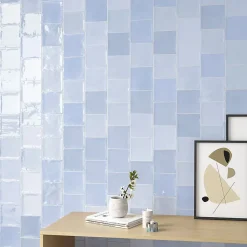 Carrelage mur intérieur/exterieur. Grès cérame Zellige Artic 12x12 cm x ép 8,3 mm-Lux Mosaic Best