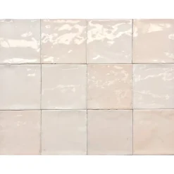 Lux Mosaic Carrelage mur intérieur/exterieur. Grès cérame Zellige Ivoire 12x12 cm x ép 8,3 mm