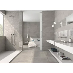 Aelle Carrelage Carrelage mur moderne gris 25x75 cm MATERIKA GREY WALL -25x75cm