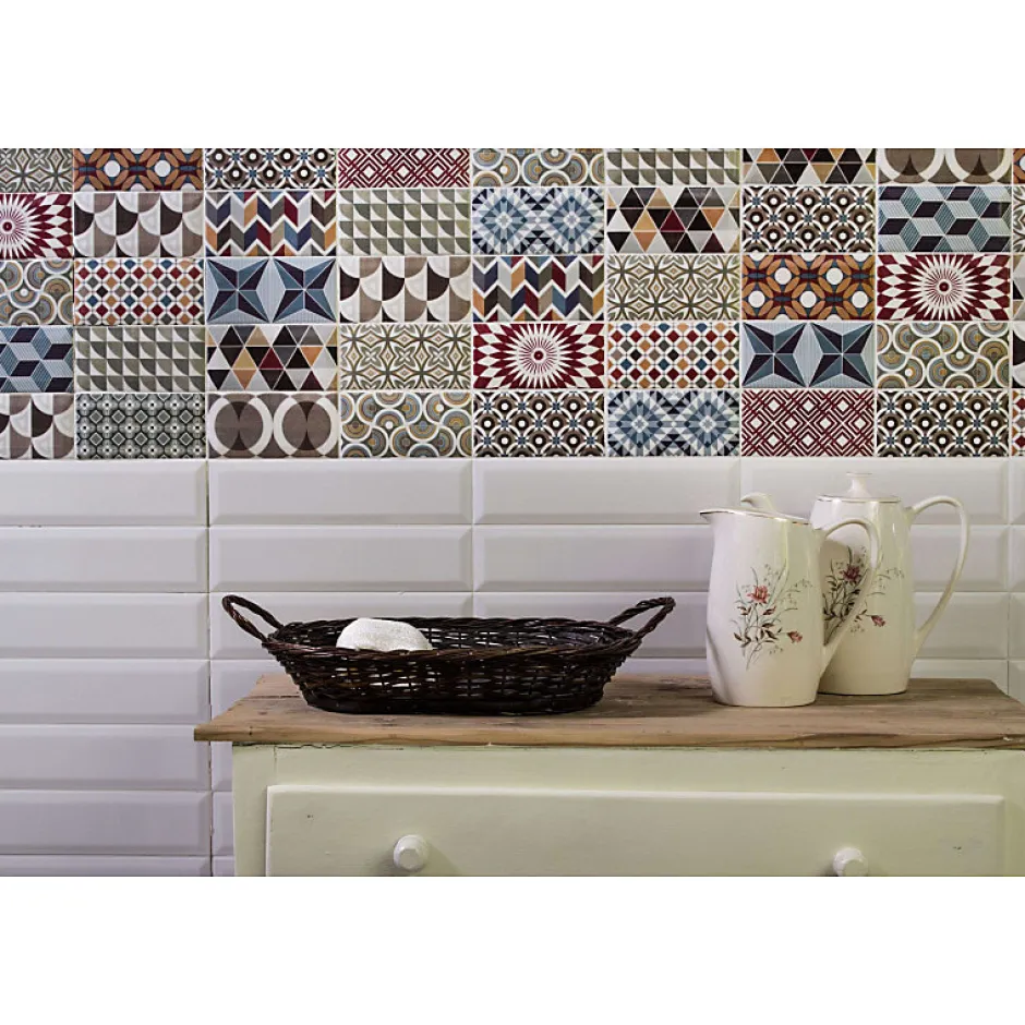 Carrelage mur métro patchwork coloré 7,5x15 cm METRO PATCHWORK-Aelle Carrelage Hot